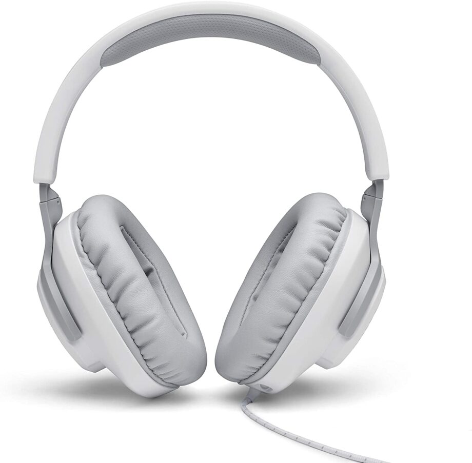 JBL Quantum 100 Wired Gaming Headphones - White