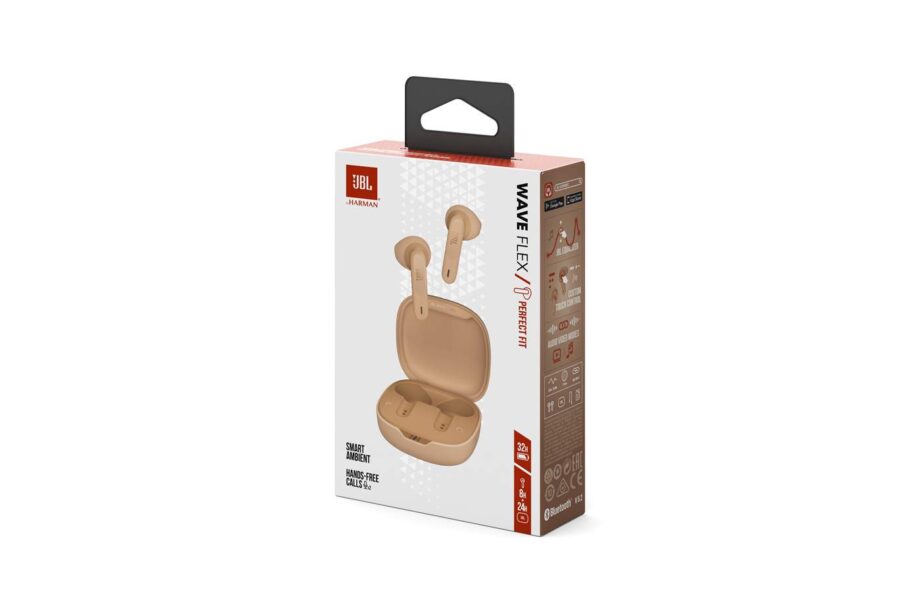 JBL Wave Flex True Wireless Earphones - Brown