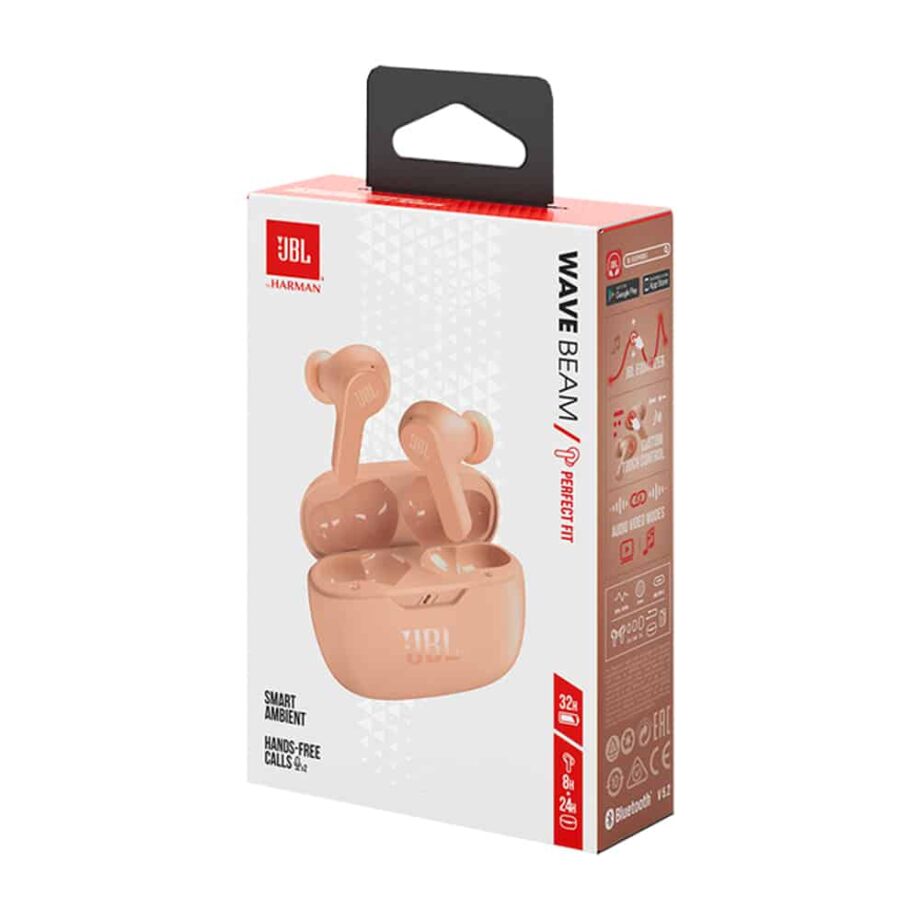 JBL Wave Beam True Wireless Earphones - Beige