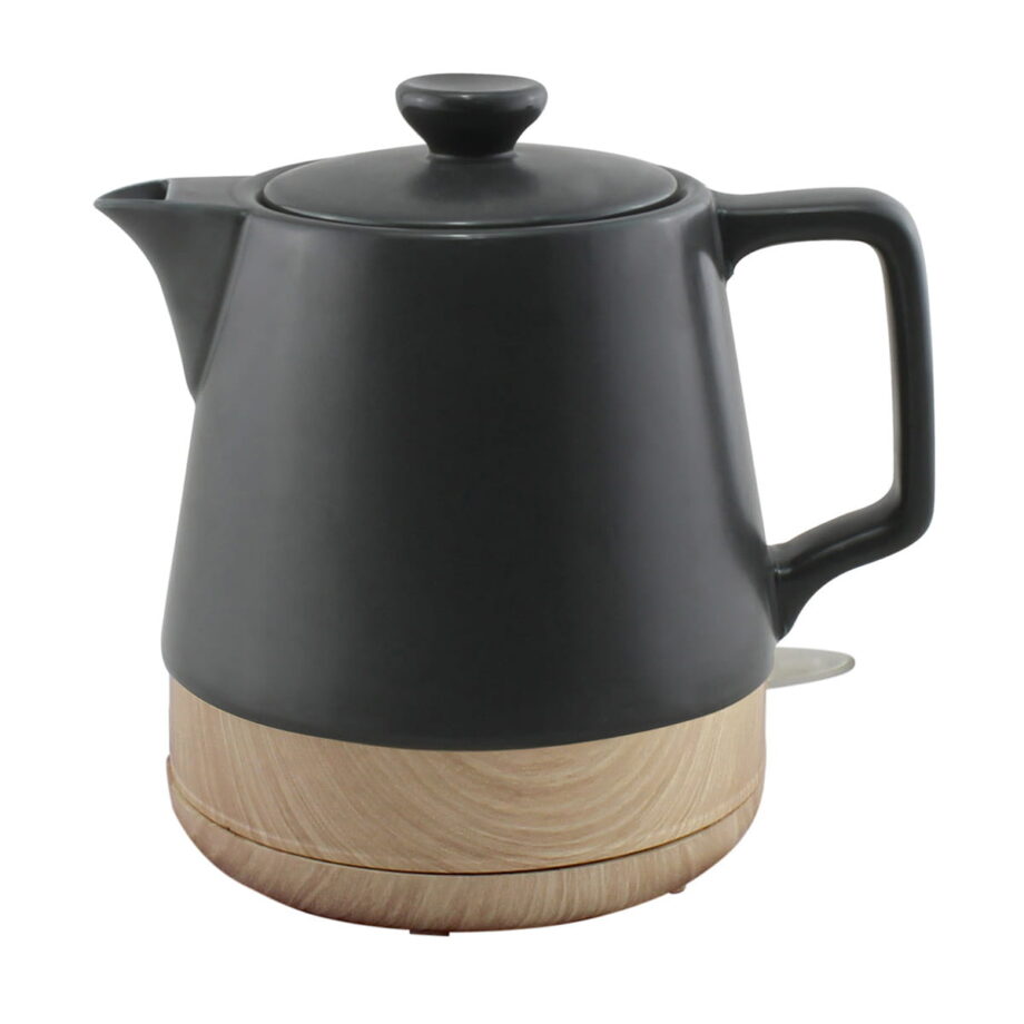 Platinet Toscana Electric Kettle Black/Brown 1200w 360' Station High-Quality Durable ceramic