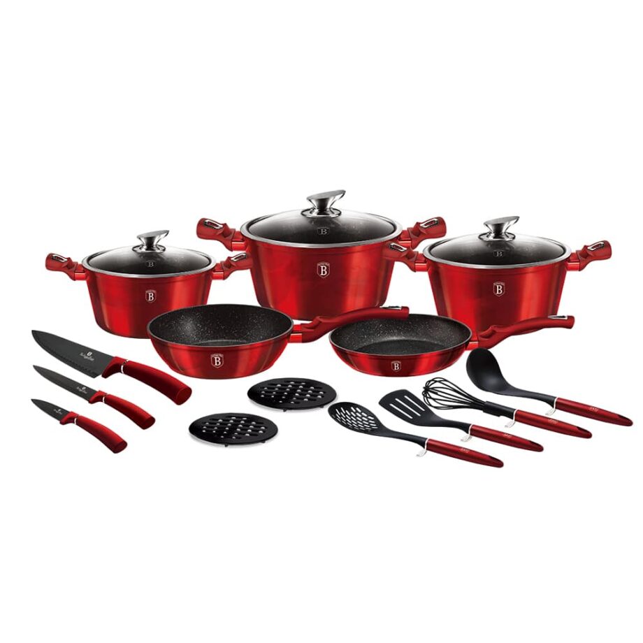 Berlinger Haus 17-Piece Cookware Set Burgundy