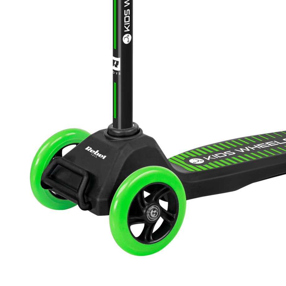 Three-wheeled scooter REBEL KIDS WHEELS GREEN