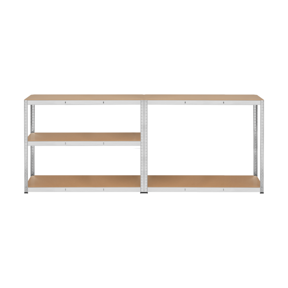 Metal storage rack 205x120x45 silver Rebel