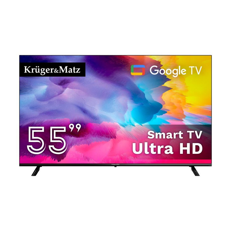 Kruger&Matz 55" UHD Google TV DVB-T2/T/C H.265 HEVC TV