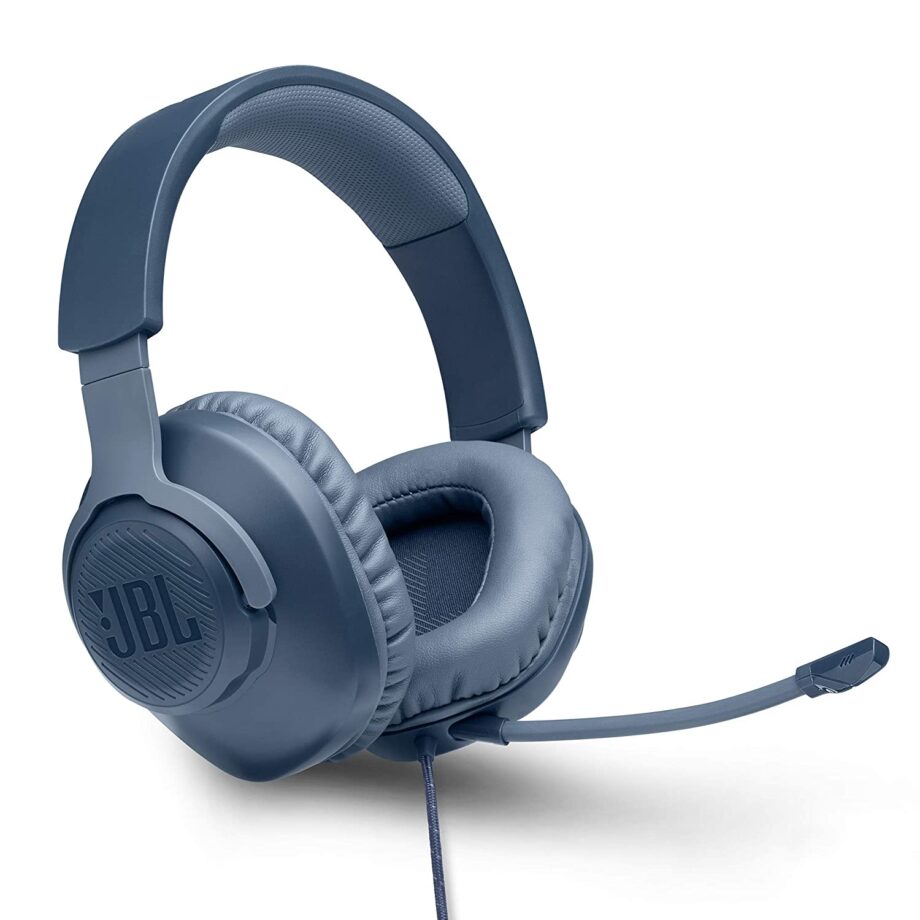 JBL Quantum 100 Wired Gaming Headphones – Blue