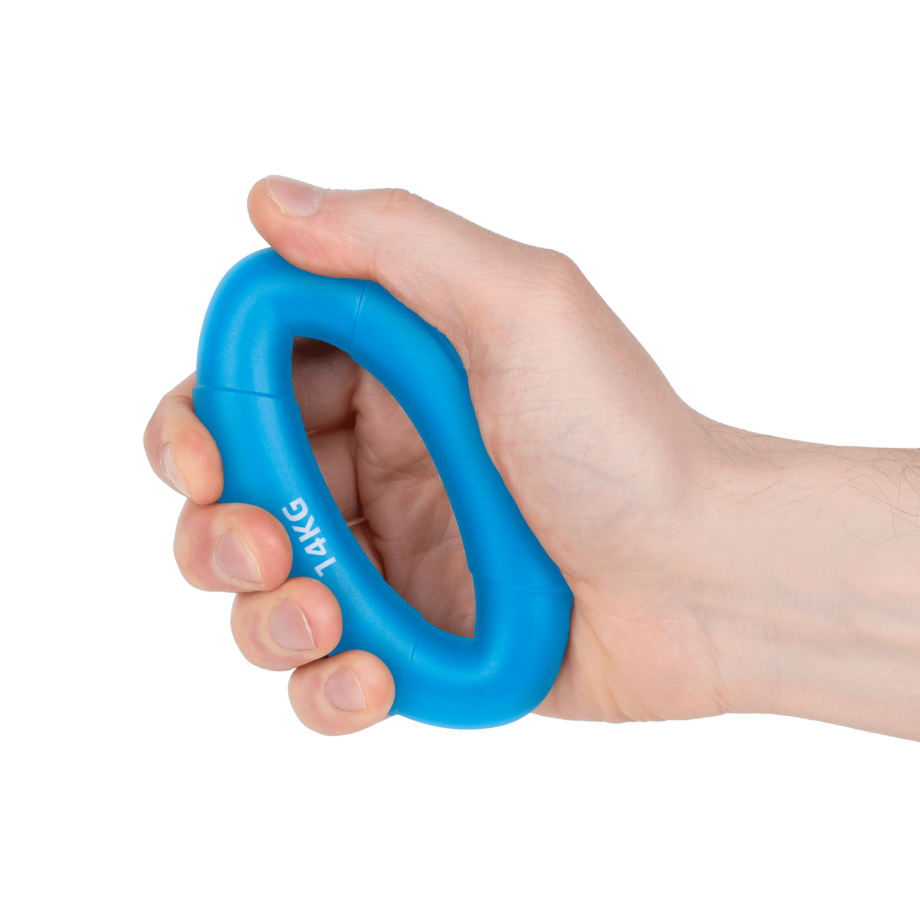 Silicone gripper for hand rehabilitation, 0 - 14 kg, blue, REBEL ACTIVE