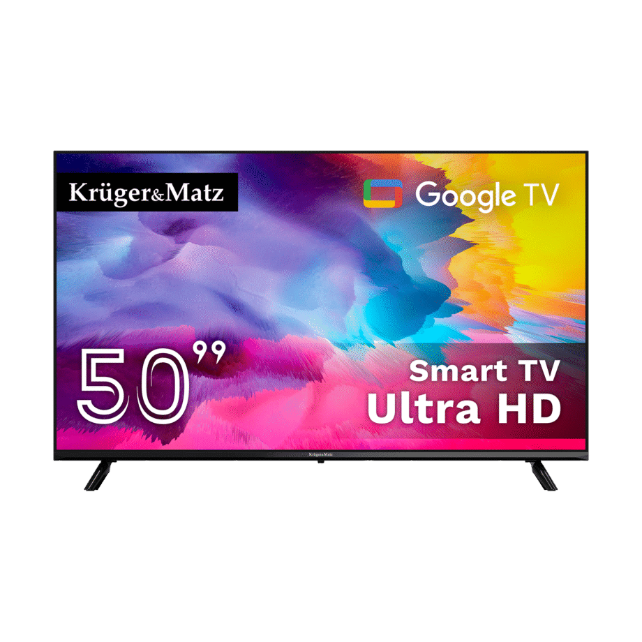Telewizor Kruger&Matz 50" UHD Google TV DVB-T2/T/C H.265 HEVC KM0250UHD-SA