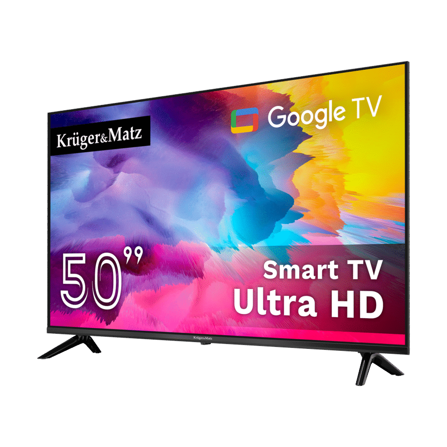 Telewizor Kruger&Matz 50" UHD Google TV DVB-T2/T/C H.265 HEVC KM0250UHD-SA