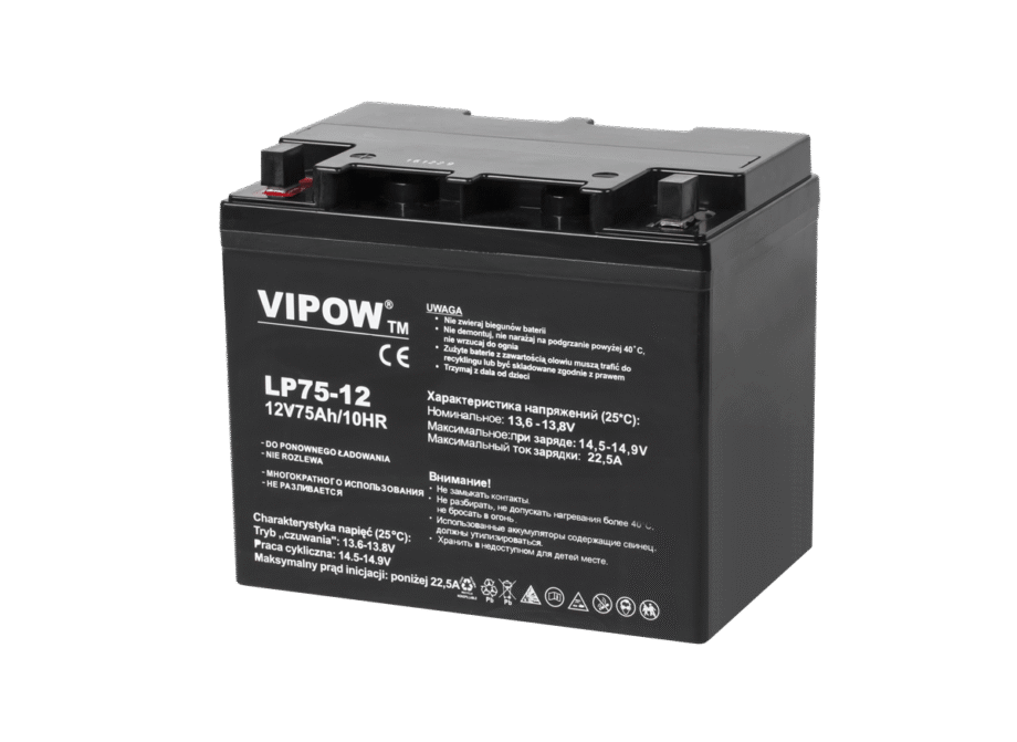 VIPOW 12V 75Ah Gel Battery BAT0224