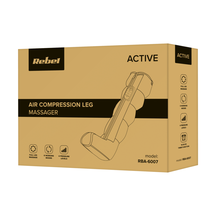 Lymphatic drainage apparatus for one leg, 5 chambers, wireless. RBA-6007