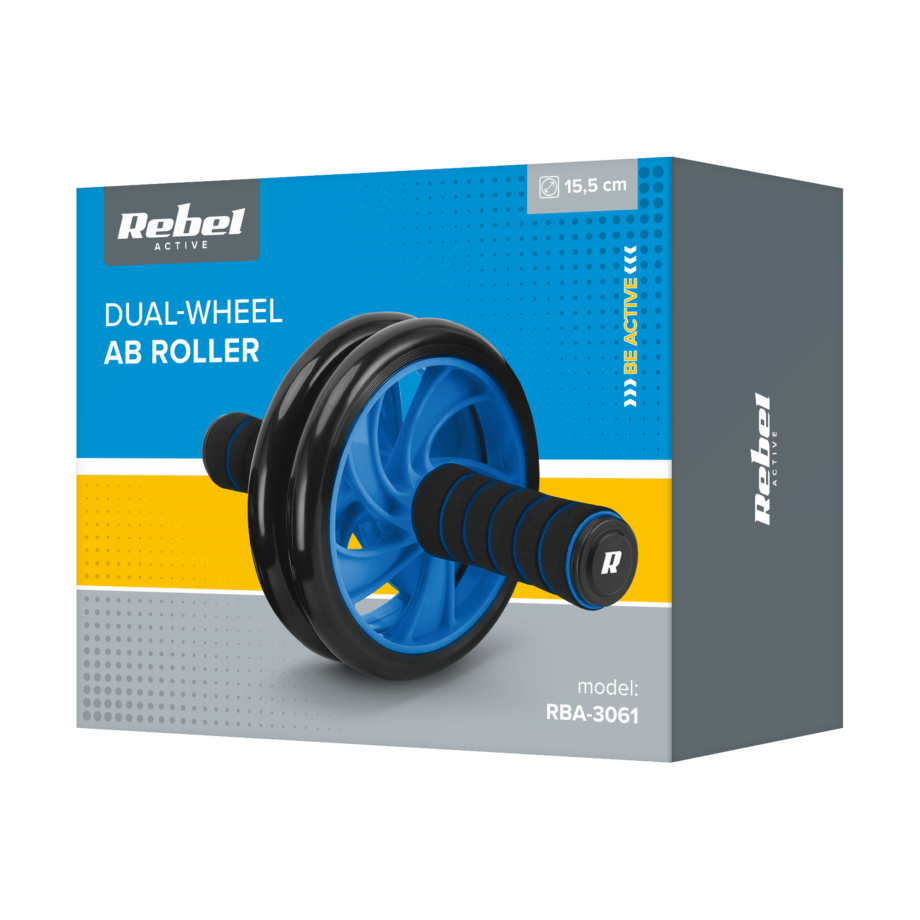 Double wheel, abdominal muscle roller AB Wheel AB-2 RBA-3061