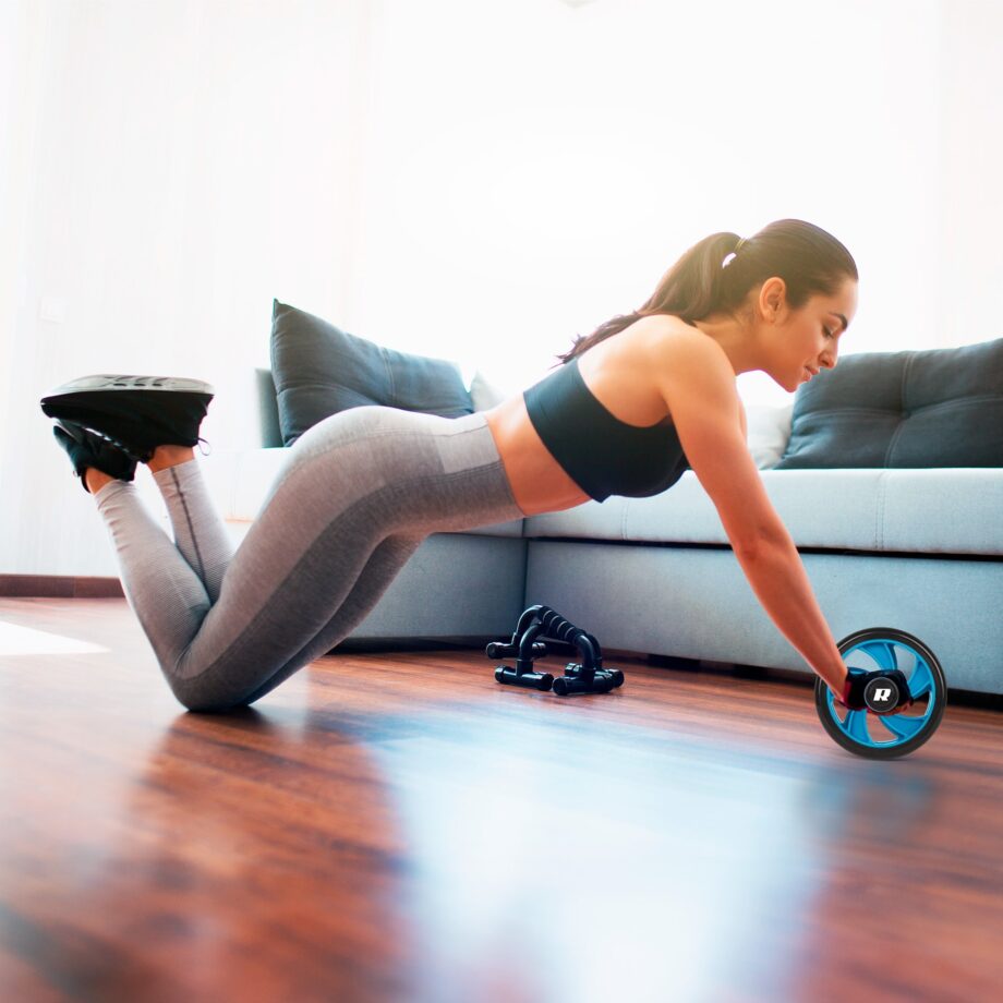 Double wheel, abdominal muscle roller AB Wheel AB-2 RBA-3061