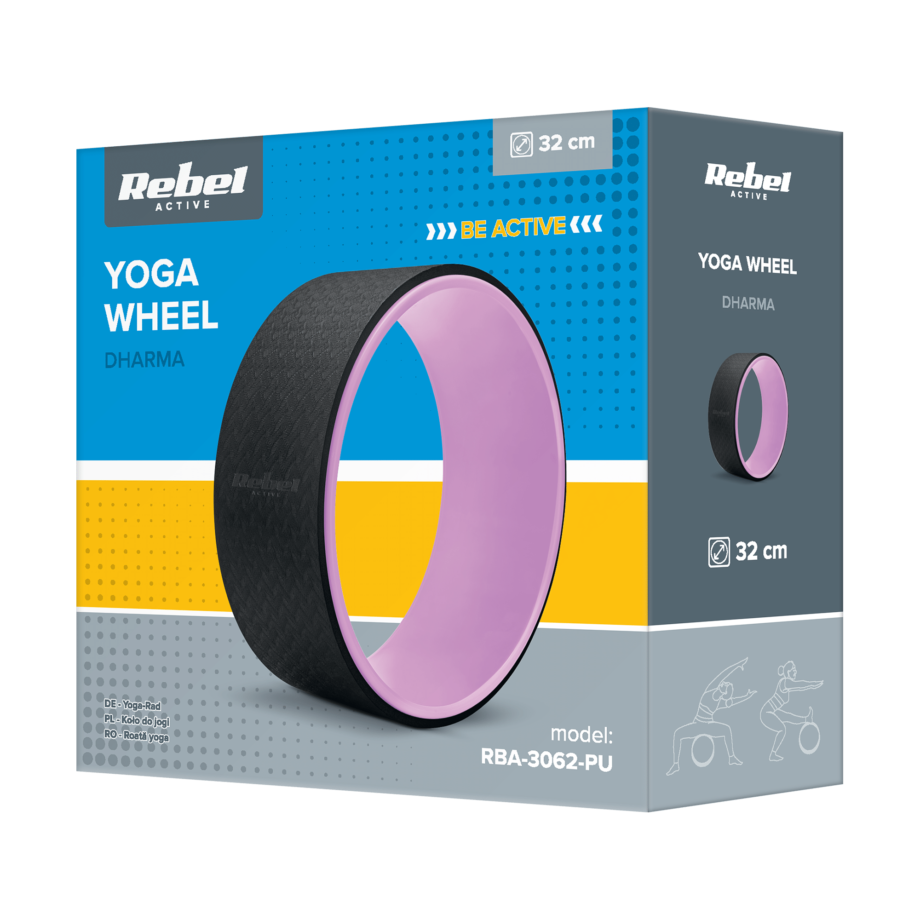 Dharma Yoga Wheel, Black & Purple RBA-3062-PU