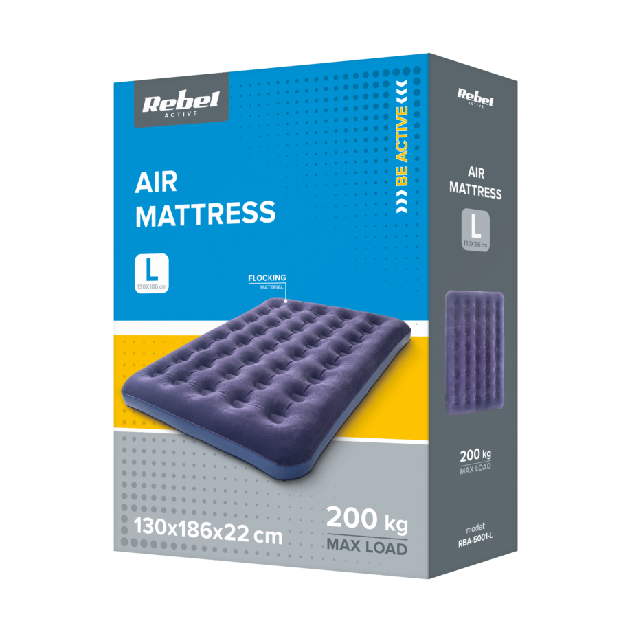 Double air mattress for sleeping + pump RBA-5001-L