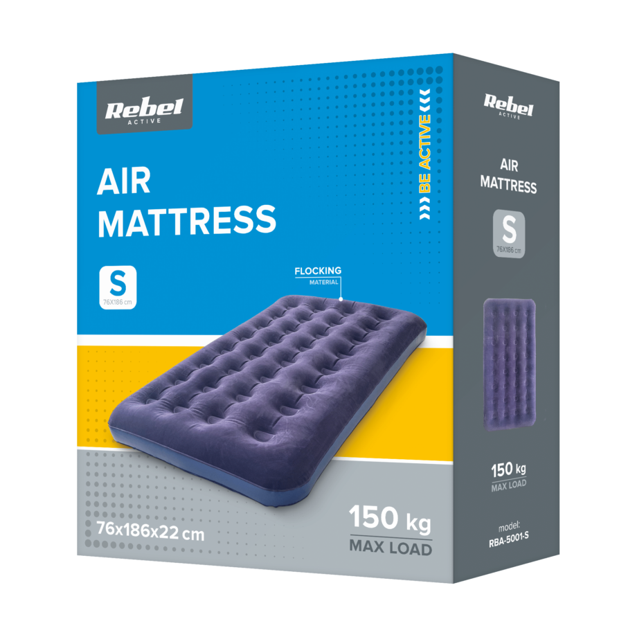 Single air mattress for sleeping + pump RBA-5001-S