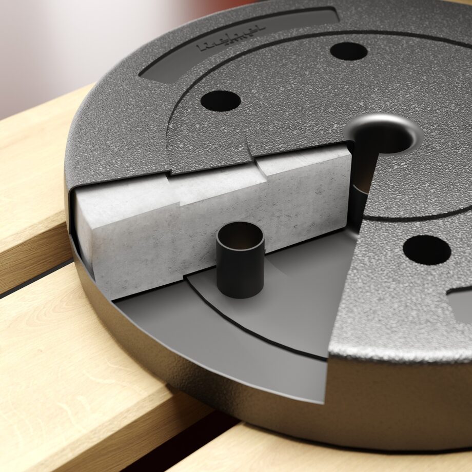 Bituminous weight set 4x5kg, hole 31mm, REBEL ACTIVE RBA-2102