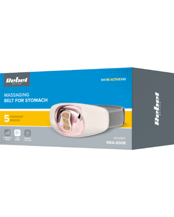 Abdominal muscle massage/stimulation belt, heating, wireless+remote control. RBA-6008