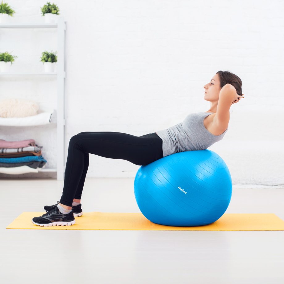Rehabilitation gymnastic ball 65cm with hand pump, blue RBA-3101-BL