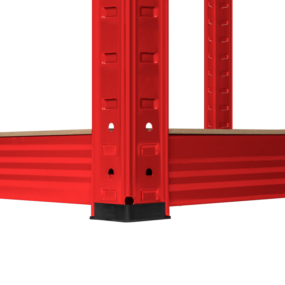 Metal warehouse shelf 180x90x40 red Rebel RB-1251R