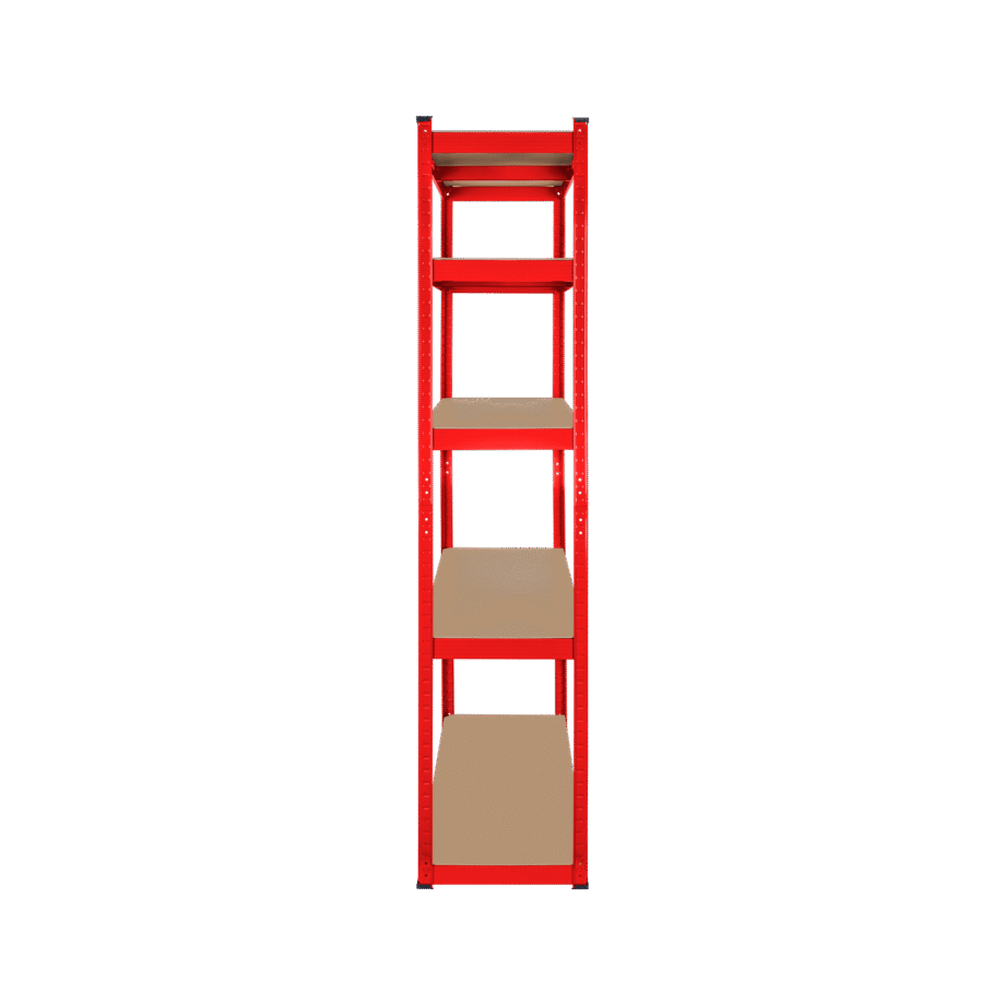 Metal warehouse shelf 180x90x40 red Rebel RB-1251R