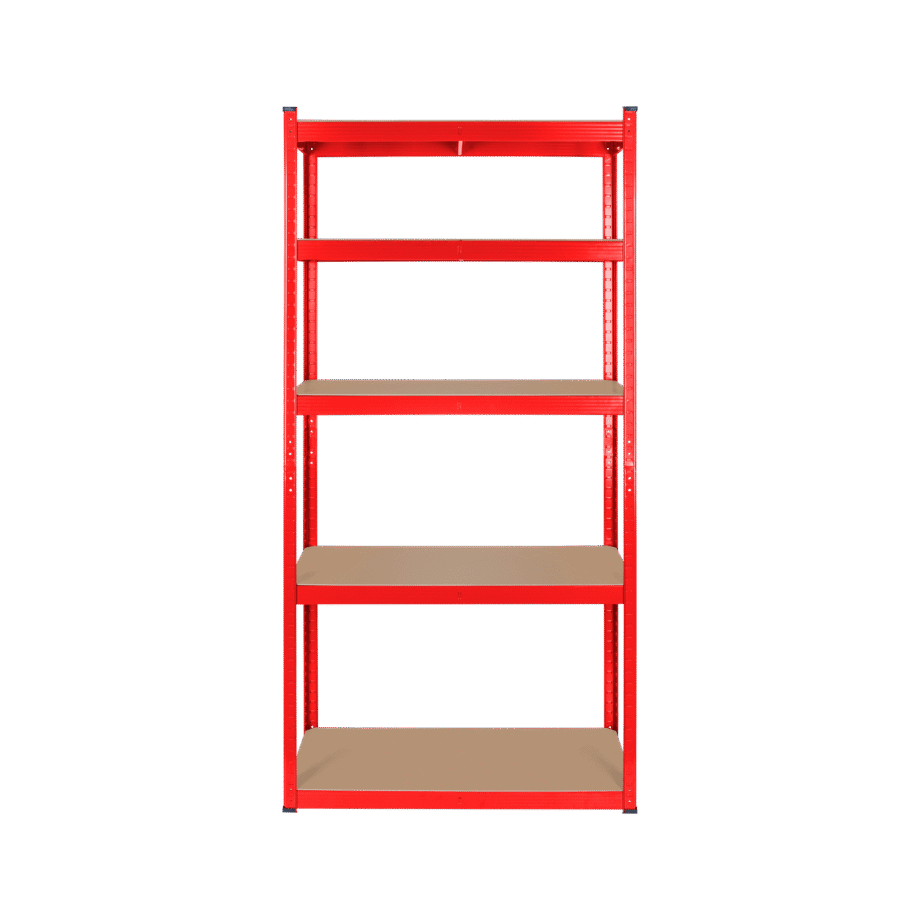 Metal warehouse shelf 180x90x40 red Rebel RB-1251R
