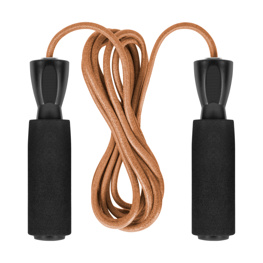 Leather Boxing Skipping Rope with Foam Handle and Metal Bearing RBA-3204