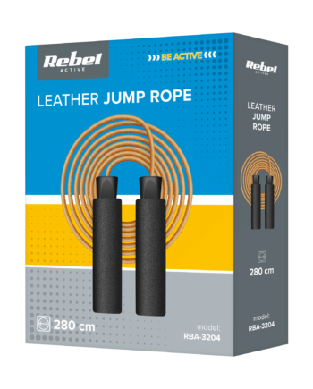 Leather Boxing Skipping Rope with Foam Handle and Metal Bearing RBA-3204