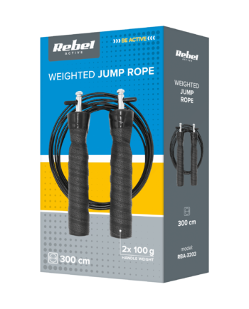 Adjustable boxing rope with a rubber handle RBA-3203