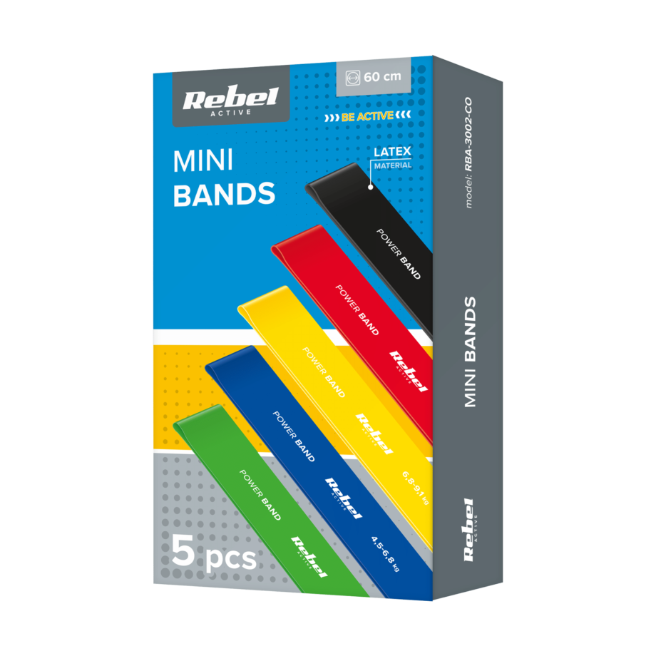 Latex Exercise Bands Set - Mini Band L RBA-3002-CO
