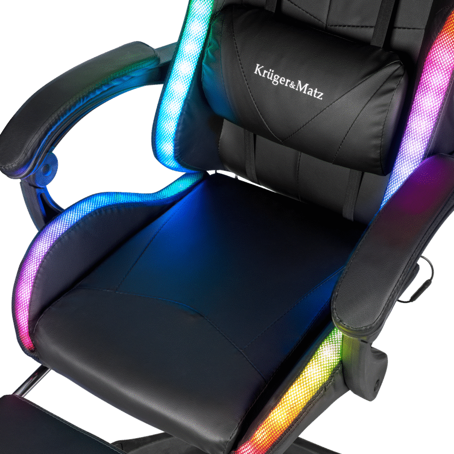 Gaming Chair Kruger&Matz GX-150 Black LED KM0790-BLED