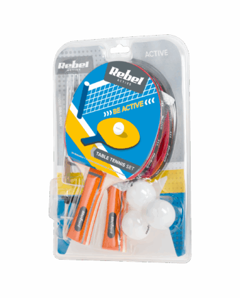 Table tennis racket set with net REBEL ACTIVE