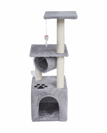 Cat scratcher 30x30x92 cm, grey, REBEL ANIMALS