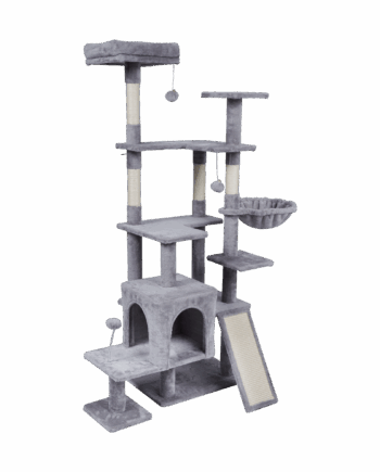 Cat scratcher 75x40x152 cm, grey, REBEL ANIMALS