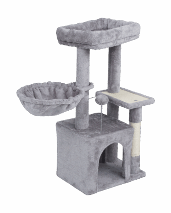 Cat scratcher 40x30x80 cm, grey, REBEL ANIMALS