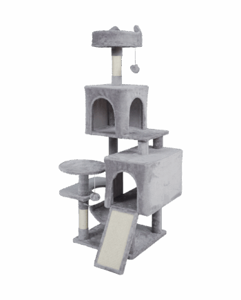 Cat scratcher 45x45x137 cm, grey, REBEL ANIMALS