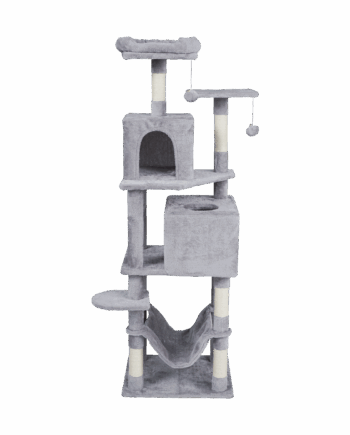 Cat scratcher 48x40x155 cm, grey, REBEL ANIMALS