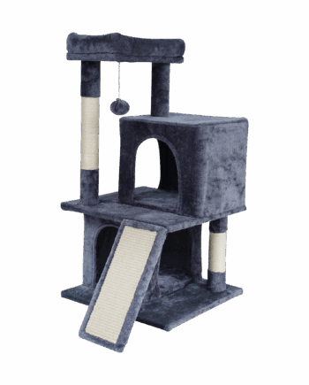 Cat scratching post 49x46x91 cm, dark grey, REBEL ANIMALS