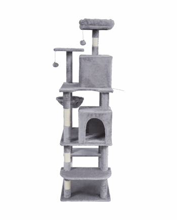 Cat scratcher 60x49x173 cm, grey, REBEL ANIMALS