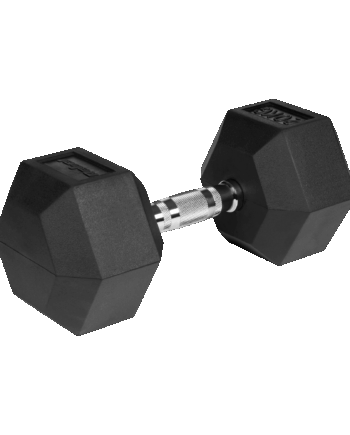 Rubberized Cast Iron Dumbbell HEX 20 kg REBEL ACTIVE