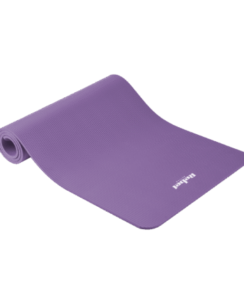 Gymnastic mat for yoga, pilates, fitness, 183x61cm, thickness 1cm, NBR material, purple, REBEL ACTIVE