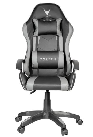 VARR GAMING CHAIR ZOLDER GAS LIFT TWO PILLOWS GREY+BLACK