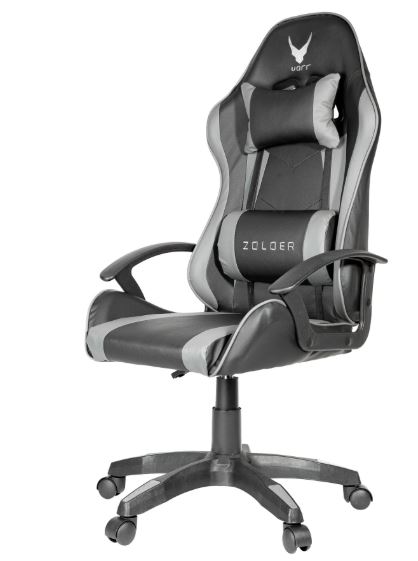 VARR GAMING CHAIR ZOLDER GAS LIFT TWO PILLOWS GREY+BLACK