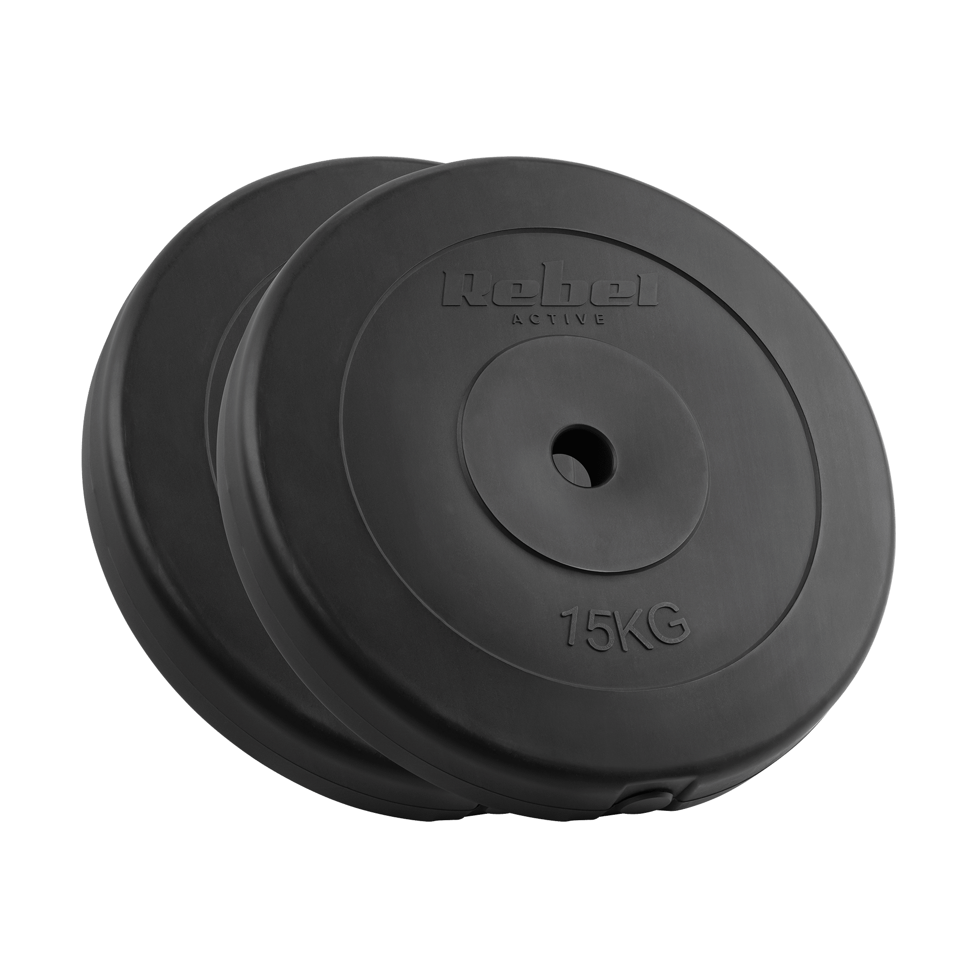 Bituminous load set 2x15kg, hole 31mm, classic disc, REBEL ACTIVE
