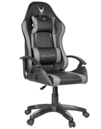 VARR GAMING CHAIR ZOLDER GAS LIFT TWO PILLOWS GREY+BLACK