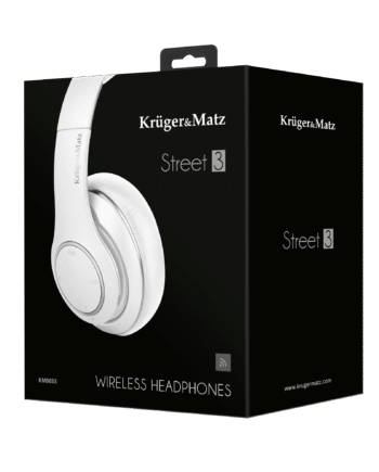 Kruger&Matz Wireless On-Ear Headphones Model Street 3 Wireless, White