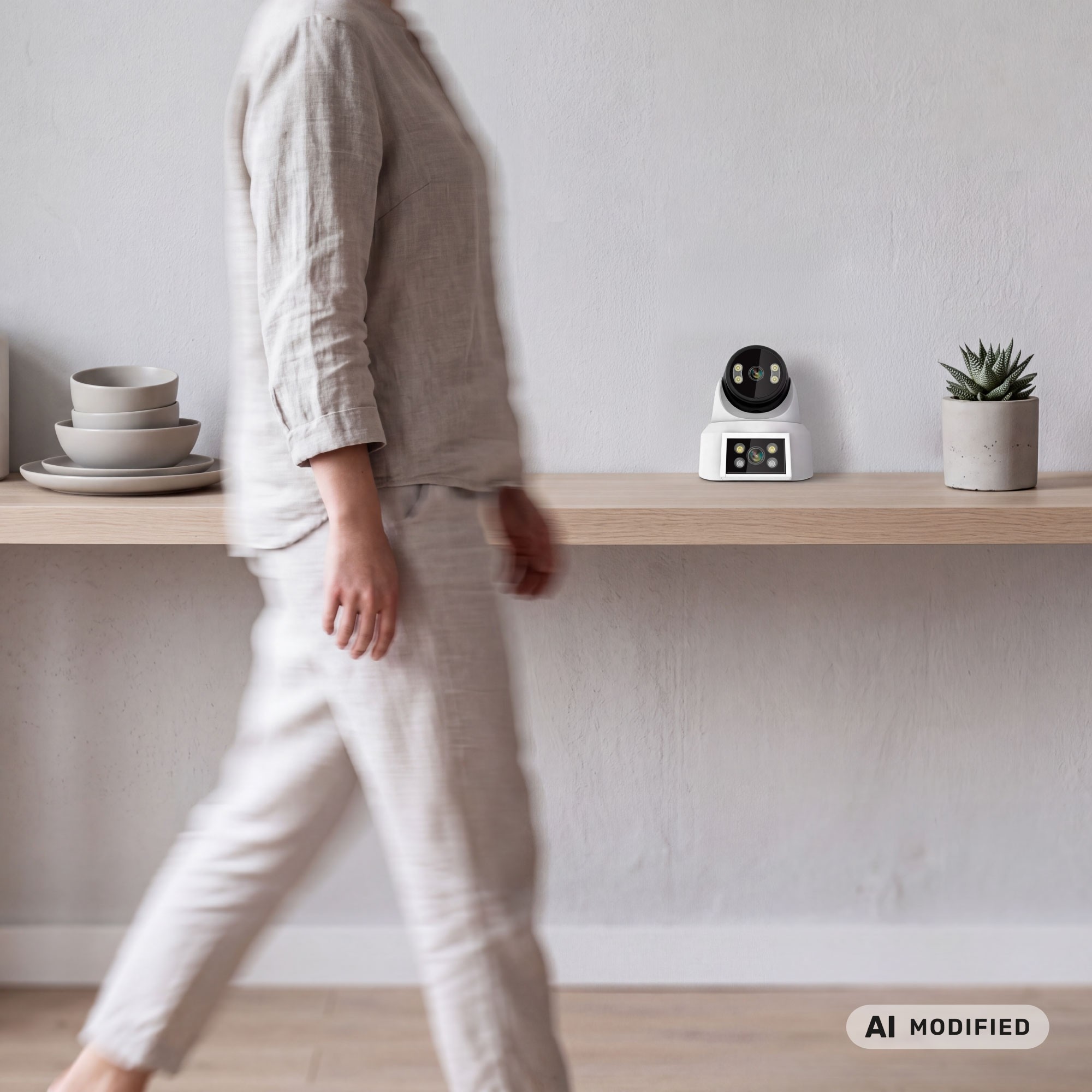 Kruger&Matz Connect C180 WiFi Camera 2x PTZ Lens 360° 2K Tuya Smart Life Color Night Audio AI