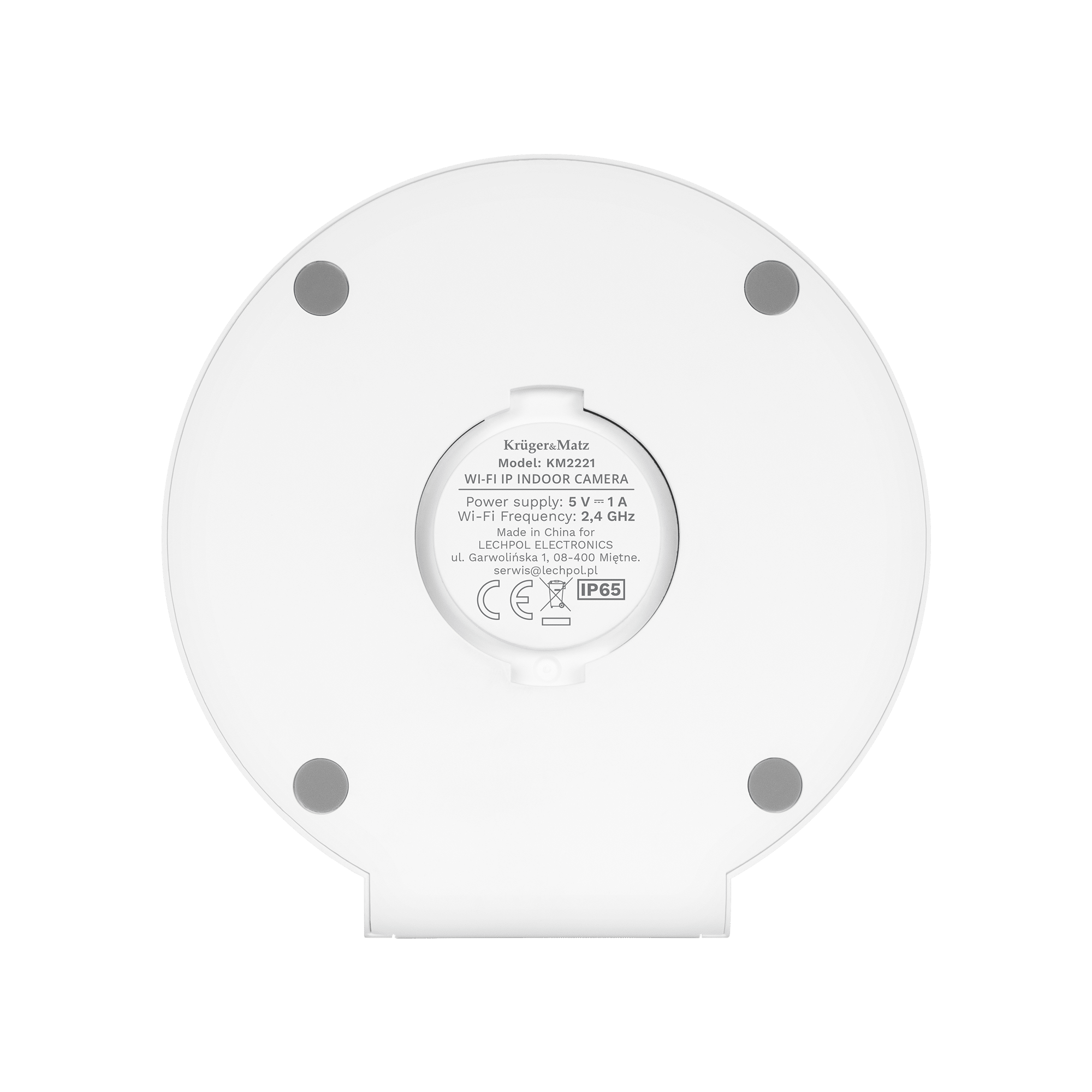 Kruger&Matz Connect C180 WiFi Camera 2x PTZ Lens 360° 2K Tuya Smart Life Color Night Audio AI