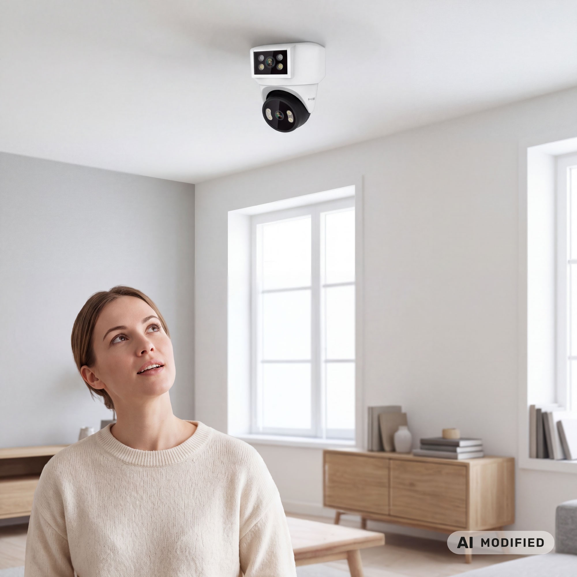 Kruger&Matz Connect C180 WiFi Camera 2x PTZ Lens 360° 2K Tuya Smart Life Color Night Audio AI