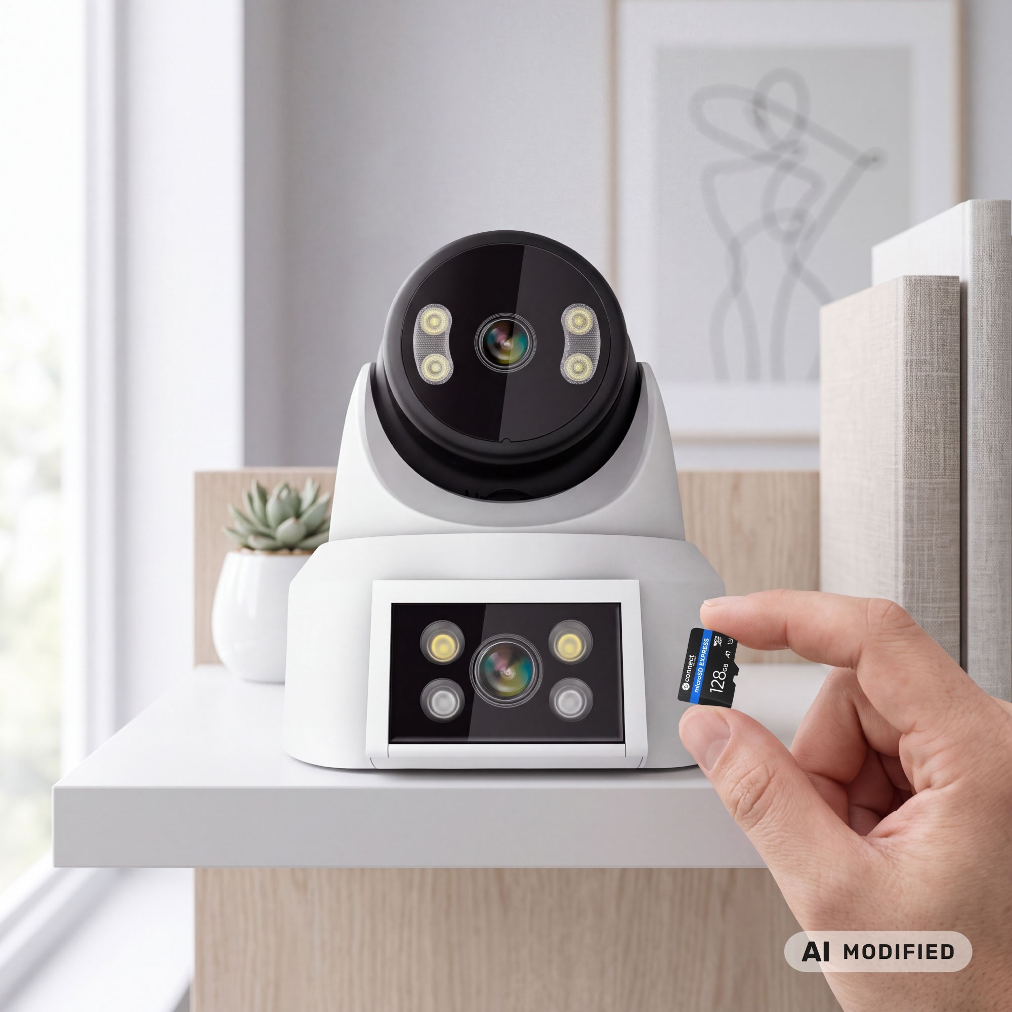 Kruger&Matz Connect C180 WiFi Camera 2x PTZ Lens 360° 2K Tuya Smart Life Color Night Audio AI