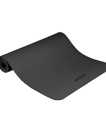 Gymnastic mat for yoga, pilates, fitness, 183x61cm, thickness 1cm, TPE material, black, REBEL ACTIVE